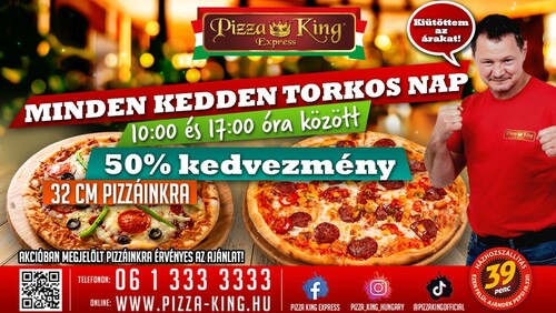 Ha kedd, akkor Torkos Nap a Pizza Kingben!